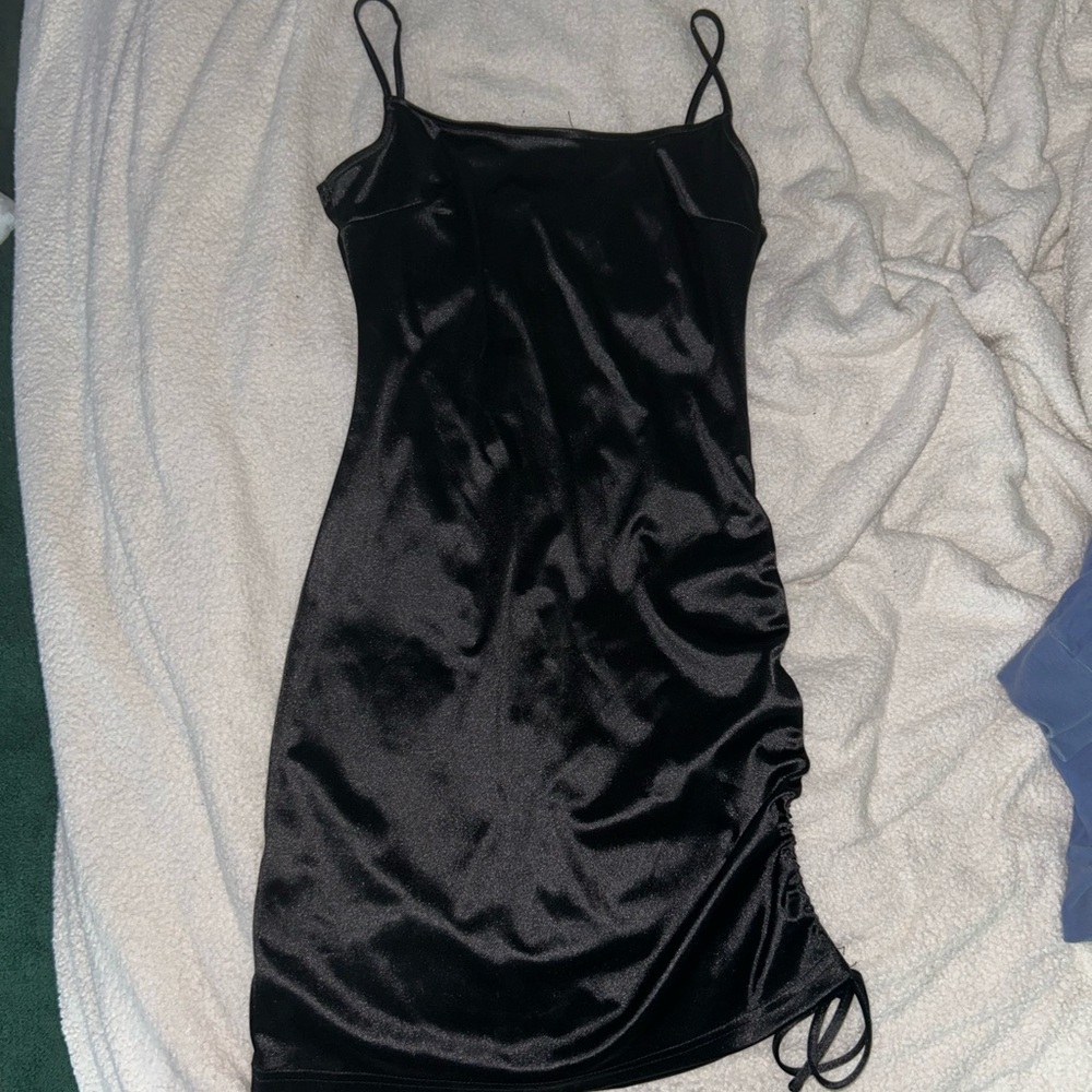 Windsor Black Satin Dress